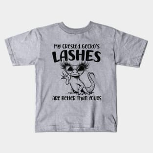 My Crested Geckos Lashes Better Than Yours Kids T-Shirt